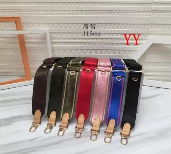

3 piece set bags 7 colors pink black green blue coffee red shoulder straps for women crossbody bag fabric bag parts strap6909819
