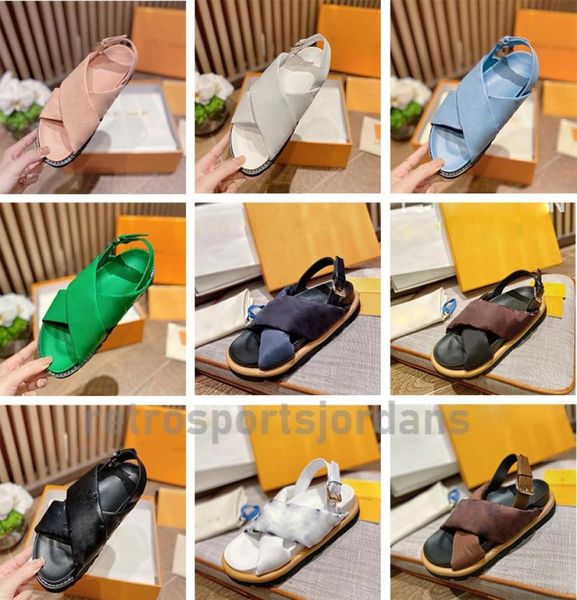 

1a9rdo paseo flat comfort sandal two wide crossover straps sandals black designer brown green style fashion womens padded lambskin5608381