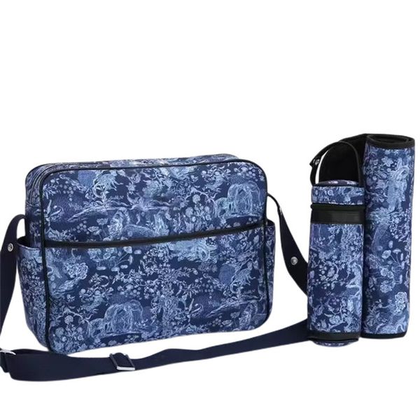 

mom baby diaper bag 3-piece set paris female designer print multifunctional fashion zipper & hasp one shoulder bag mom and girl's gift