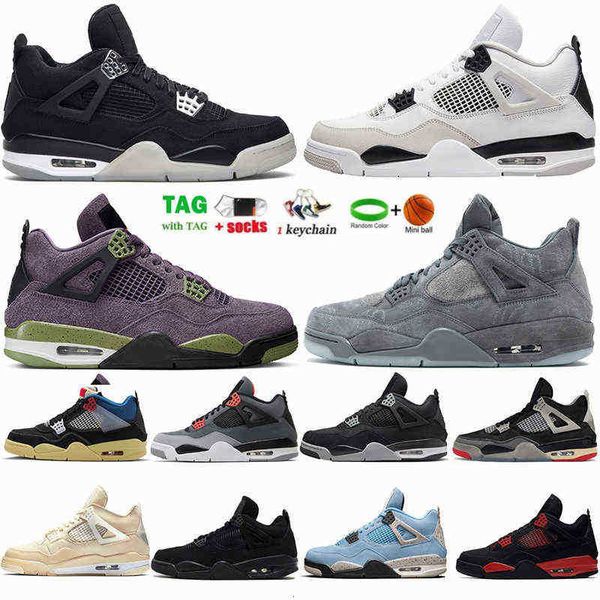 

4 basketball shoes for men women jumpman 4s military black shimmer white oreo university blue noir canvas cat fire red thunder taupe haze iv