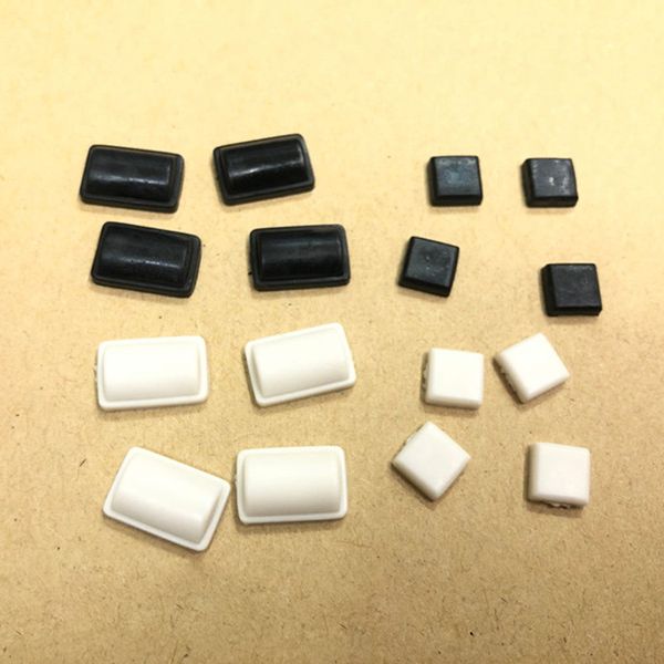

8 in 1 white black screw rubber feet cover set for wii console rubber button case