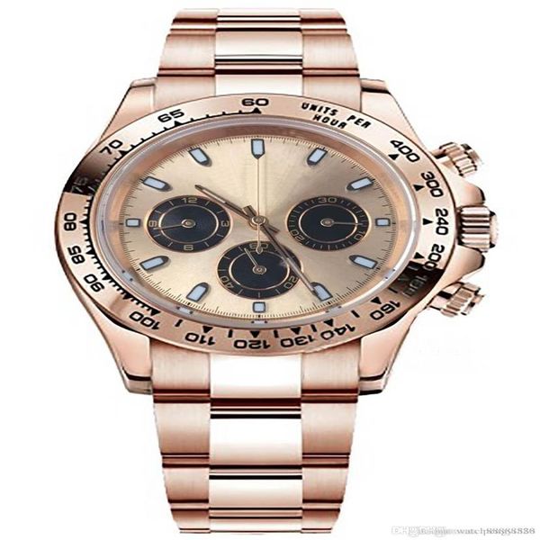 

cosmgraph master luxury movement watch m116505 series rose stainless steel band sapphire glass 40mm retail whole237w, Slivery;brown
