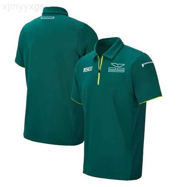

f1 t-shirt 2022 new racing suit green short-sleeved polo shirt custom team 8pfg8, White;black