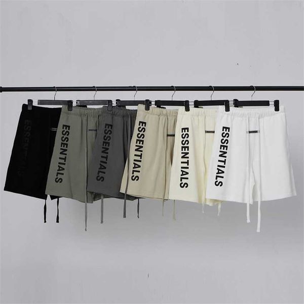 

street fashion fog essentials double-line embossed three-dimensional letter printing shorts for men and women, White;black