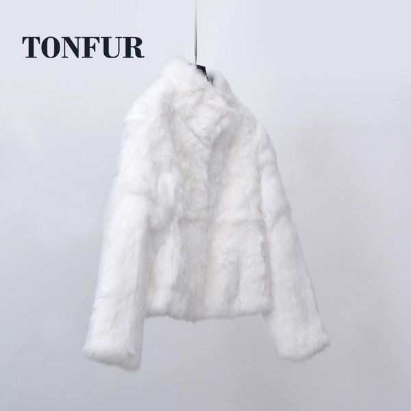 

fur solid basic women classical casual mandarin collar genuine real rabbit fur coat handmade customize natural fur jacket wsr272, Black