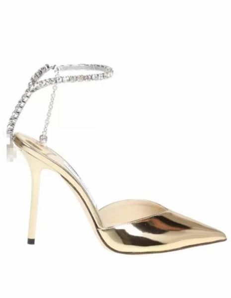 

famous lady saeda woman sandals pointed toe women pumps crystals strap nice sandalias bridals wedding party high heels eu3541353897, Black