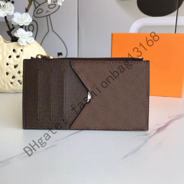 

003 quality men classic casual credit card holders cowhide leather ultra slim wallet packet bag for mans women ffewe183x, Brown;gray