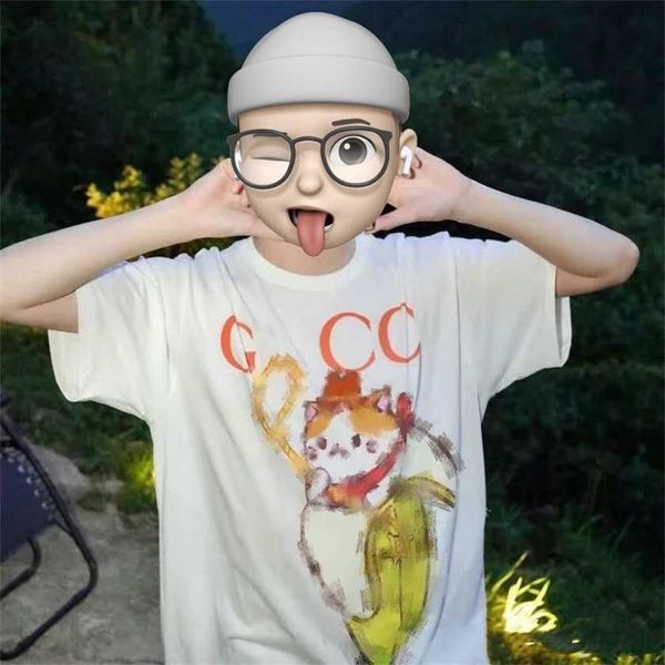 

26% off differentiate market edition fashion classic cartoon men and women's relaxed short sleeve tee, White;black