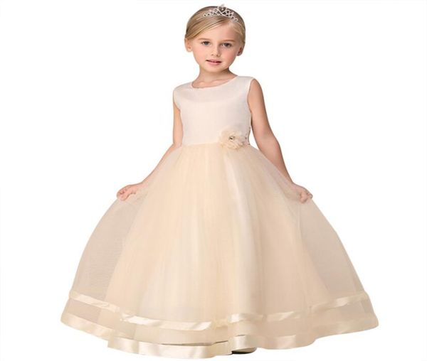 

2017 new arrival summer flower girl dress for baby girl weddings party dress girl clothes princess aline ball gown7593303, White;blue
