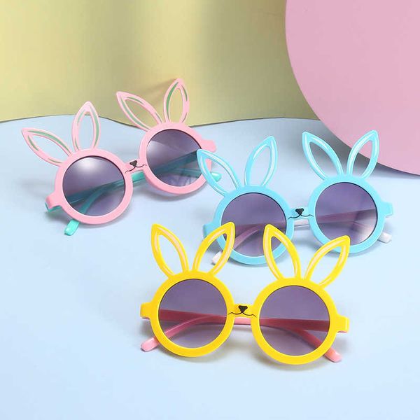 

other fashion accessories new children's cartoon sunglasses bunny fashion sunglasses rabbit ears cute baby sunglasses j230422, Silver