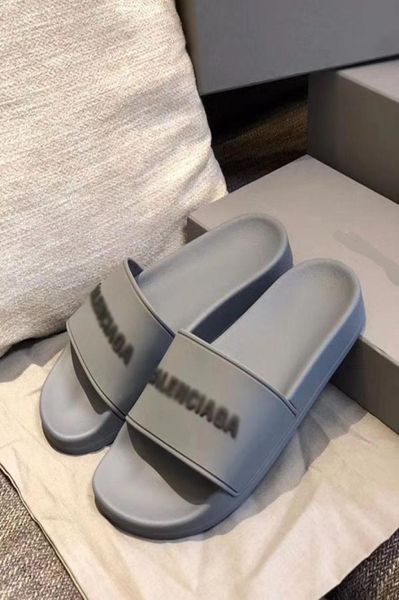 

202b1ss slippers rubber slide sandal floral brocade men slipper gear bottoms flip flops women striped beach causal5093111, Black