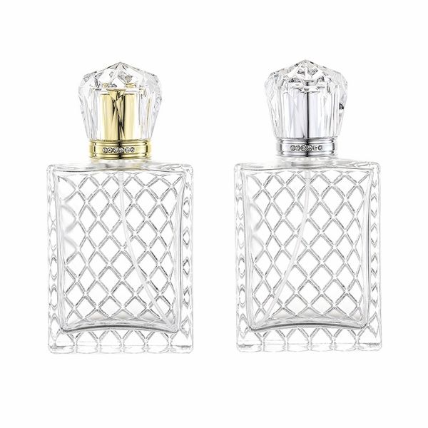 

50pcs mesh surface glass perfume sub-bottling 100ml perfume replacement empty spray bottle large capacity perfume bottle