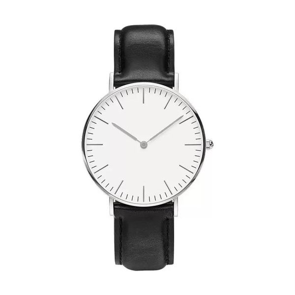 

designer mens watch dw women fashion watches daniel039s black dial leather strap clock 40mm 36mm montres homme2871690267a, Slivery;brown