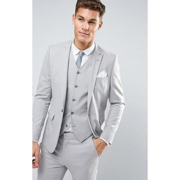

blazers light grey new men's slim fit latest suits men custom made skinny suits men wedding man suits 3 pieces set, White;black