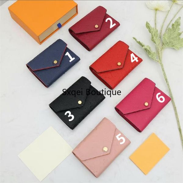 

2023 designer small wallets for women bag fashion short wallet classic credit card holder 41938233o, Red;black