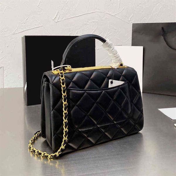 

5a 22p calfskin leather trendy bags handle quilted matelasse chain cc cross body shoulder bag classic flap large capacity211a