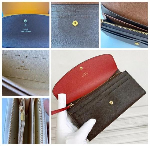 

designer wallet luxury brand purse single zipper wallets women handbags tote real leather bags lady plaid purses duffle luggage by8815723, Red;black