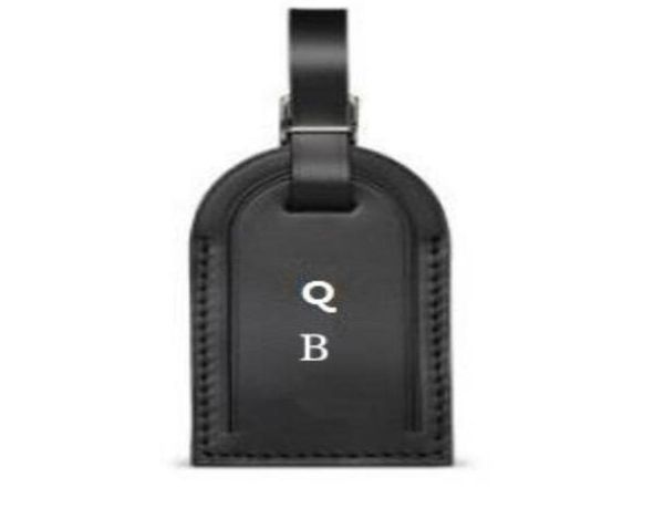 

designer bags travel accessories luggage tag personalized custom name initial stamping bag logo label custom one color or two 5377180, Black