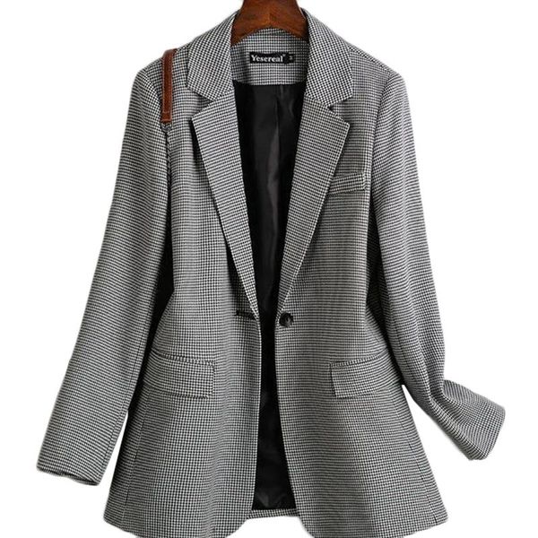 

pants new spring suit jacket plus size women's loose black work blazer female single piece casual suit outerwear with lining 7xl 90kg, White