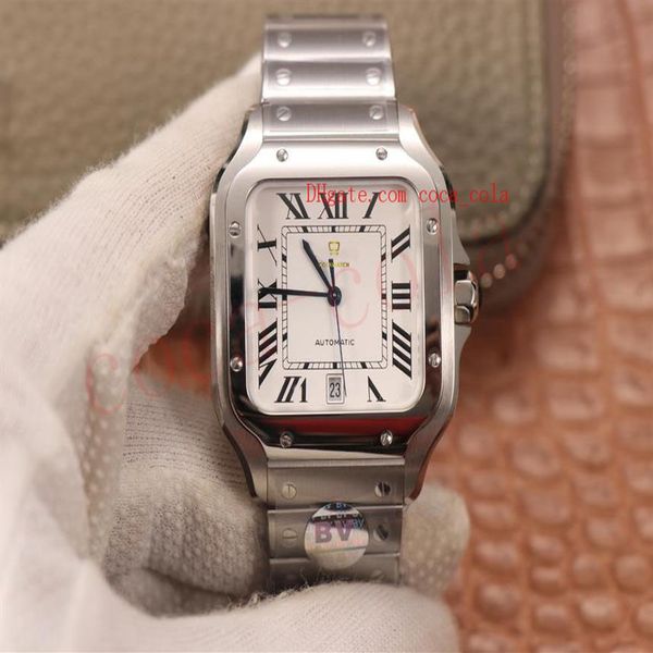 

original box waterproof watch xl 42mm fashion square movement watch mechanical automatic mens sapphire watches-k9242x, Slivery;brown