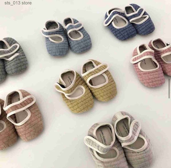 

first walkers toddler newborn baby boys girls shoes korean retro style infant soft sole non-slip cute cotton baby shoes first walker t230422