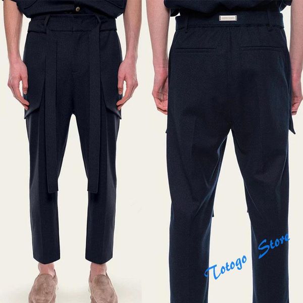 

pants high street long streamer arnodefrance sweatpants men women 1 1 joggers adf cropped trousers pants heavy fabric, Black