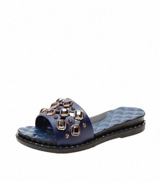 

women summer slippers woman transparent colorful ladies flats slides bling new open toe female elegant casual shoes2930323, Black