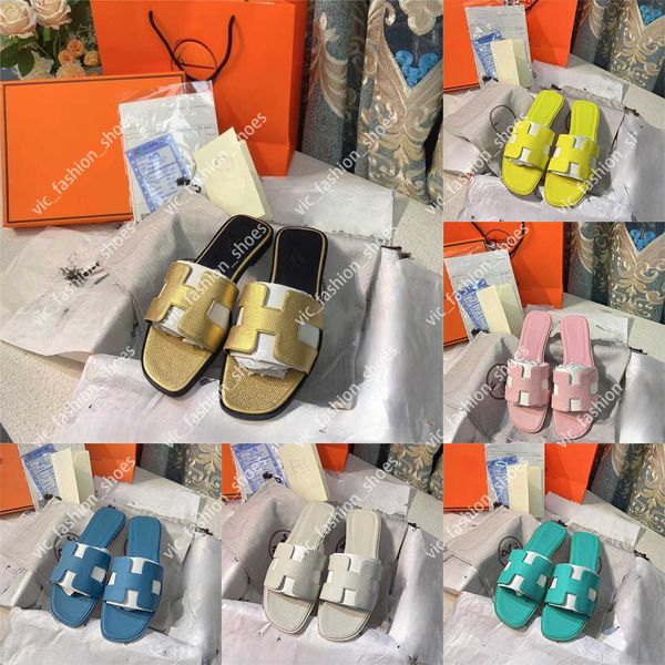 

2023 7a net red h slippers female summer flat fashion outside leather h sandals of the beach tourism word slipper, Black