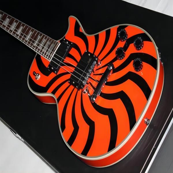 

factory lp guitar factory sell zakk wylde buzzsaw electric guitar red black color ing