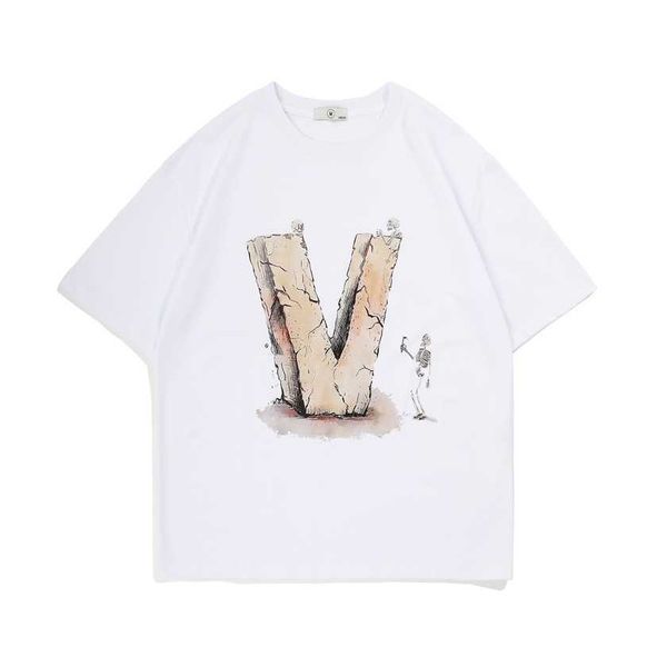 

26% off spring/summer street big skull crack casual loose short sleeve american fashion t-shirt, White;black