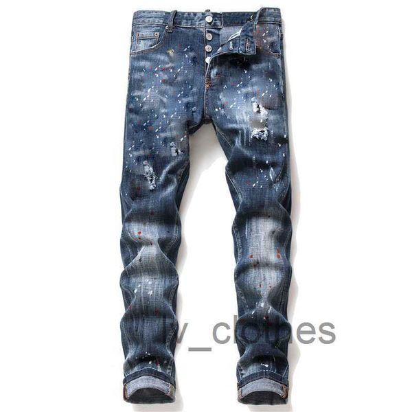 

mens rips stretch black jeans fashion slim fit washed motocycle denim pants panelled hip hop trousers a15, Blue