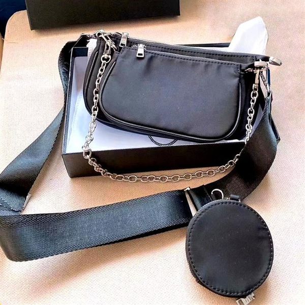 

luxury nylon wallet handbag crossbody bag set fashion brand designer bags women purse handbags wallets bags1875286i, Red;black