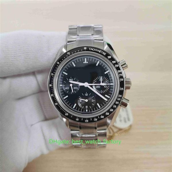 

om factory super quality watches 44mm moonwatch stainless steel chronograph workin cal 9300 movement automatic mechanical mens wat292l, Slivery;brown