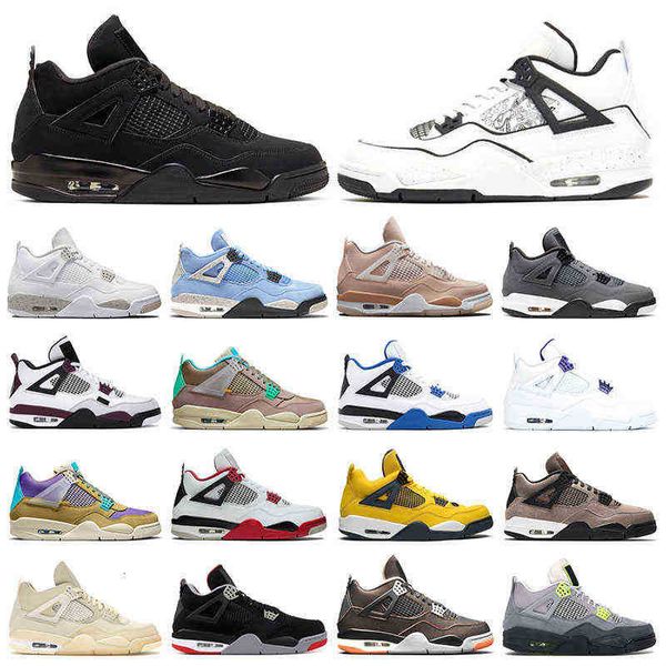 

men sneakers basketball shoes 4s white oreo university blue black cat taupe haze fire red purple metallic diy bred womens sports