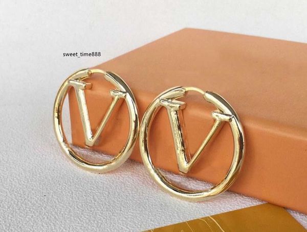 

2021 designer earrings fashion gold hoop earrings for lady women party earring new wedding lovers gift engagement jewelry for bride, Golden;silver