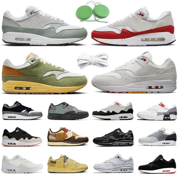 

2023 running shoes 1 87 mens sneaker big bubble mica green ts x baroque brown sean wotherspoon unc london amsterdam patta grey 1s 87s men wo