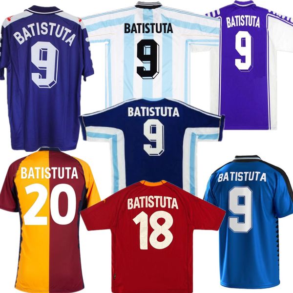

batistuta retro soccer jerseys 94 98 argentina vintage jersey 2000-01 totti classic football rui costa shirt kit, Black;yellow