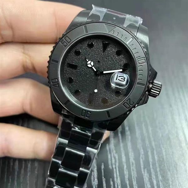 

new u1 all black luxury mens watch mad ceramic bezel 40mm stainless steel 116660bkso automatic cameron diver wristwatc2960, Slivery;brown