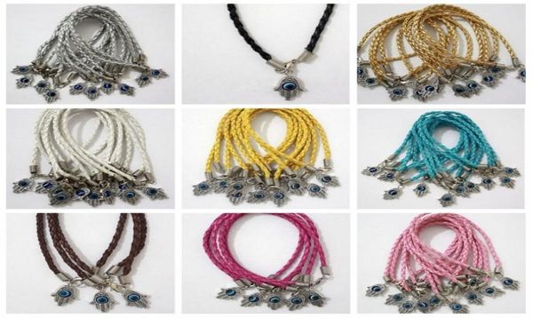 

100 pcs fatima hand evil eye charm lucky bracelets for men and women diy jewelry gift5121211, Golden;silver