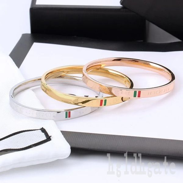 

stripes plated gold bracelet men bangles letter classical friendship enameled trendy popularity designer bracelets for women jewelry pattern, Black