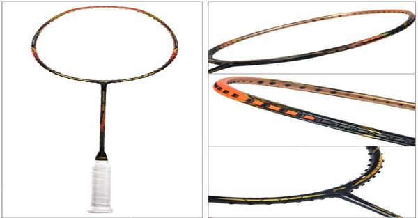 

lining air stream n99 ii black golden chen long badminton national team racquet high elasticity carbon racket line completion per9815409