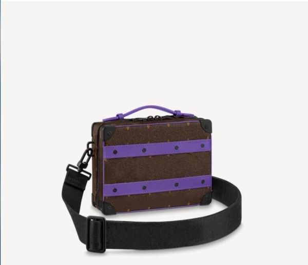 

m46264 handle soft trunk canvas clutch messenger women men real leather designer square purse mini crossbody evening shoulder bag 3235705