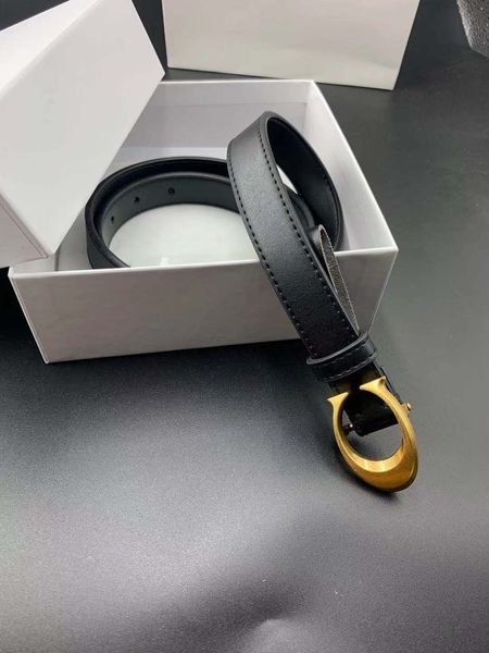 

belts for women 4 colour fashion woman belts casual for belt woman gold buckle 2.3cm width cowhide belt size 95-115 with box thin belt women, Black;brown