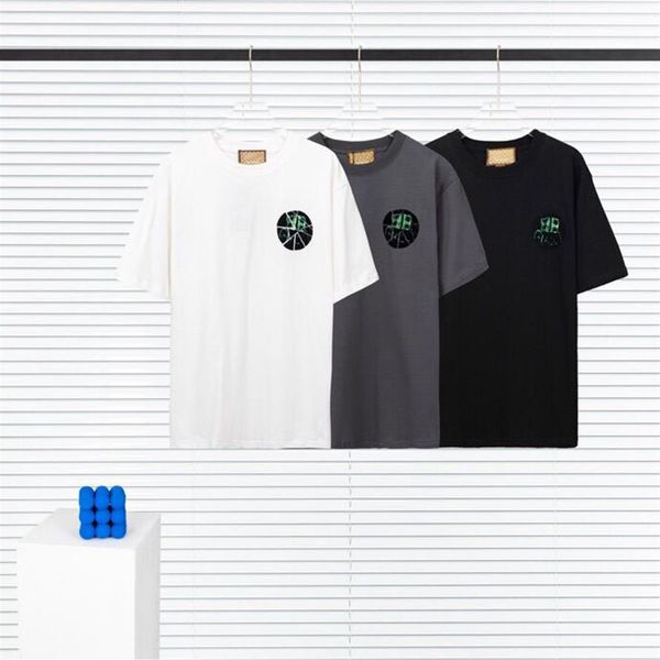 

2023ss spring summer trend fashion short sleeve t shirt jacquard women's men's clothing size m- color bl2941, Black;brown