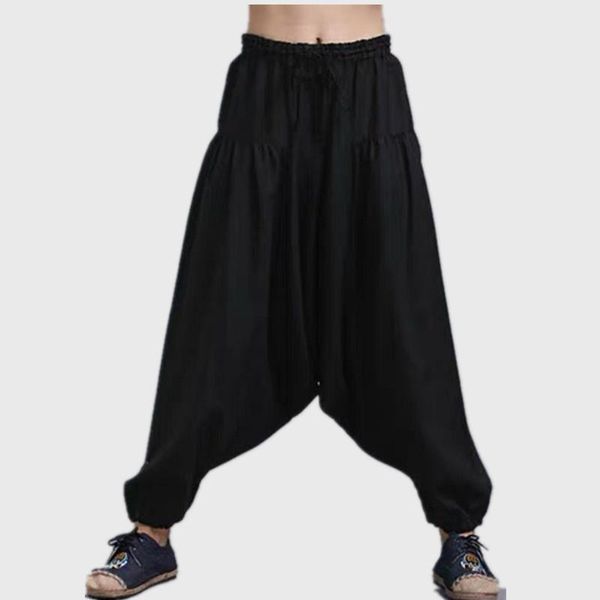 

pants 2022 summer loose casual hip hop streetwear dancing pants plus size wide leg harem trousers plus size m5xl autunm crosspants, Black