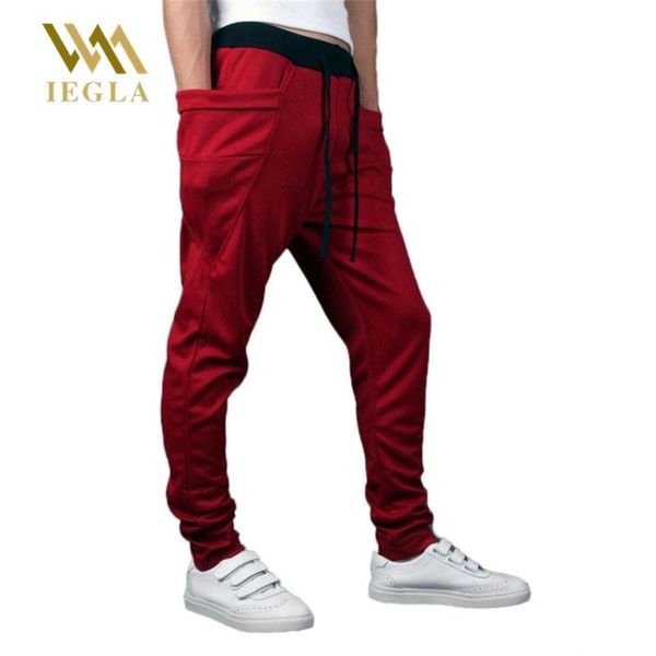 

pants pants men harem pants mens casual pockets joggers sweatpants male cotton trousers hip hop red coffee color sweatpants m2xl, Black