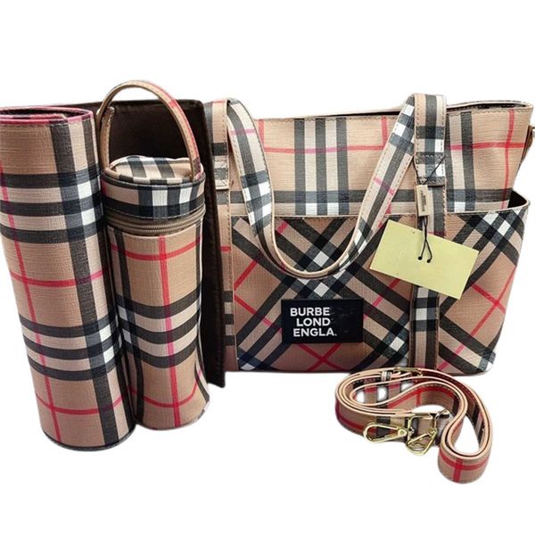

mom baby diaper bag 3-piece set paris female designer print multifunctional fashion zipper & hasp one shoulder bag mom and girl's gift