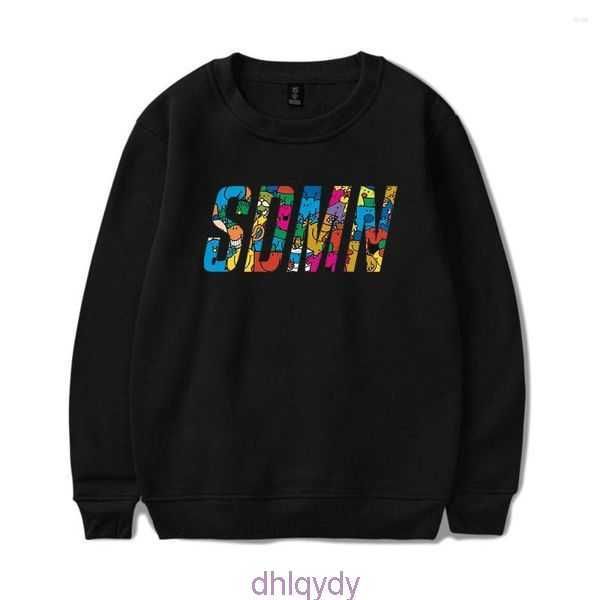 

sdmn men's hoodies crewneck sanders merch sweatshirt men women print pullover harajuku casual 3 8any, Black