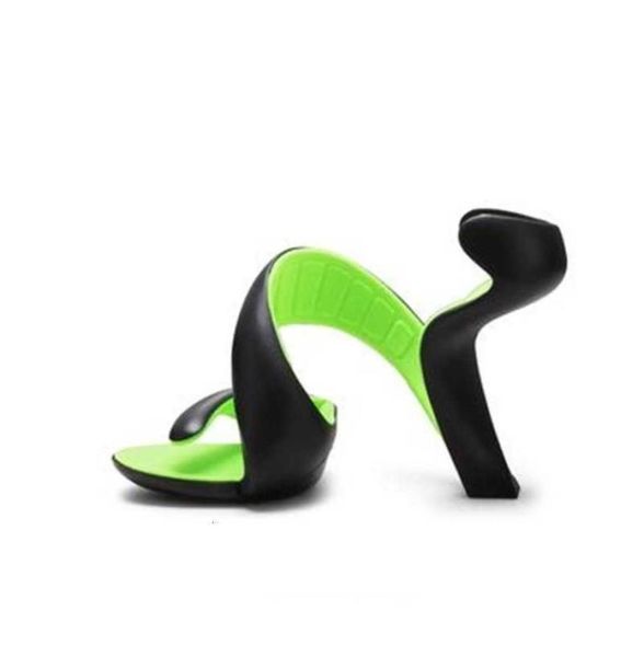 

open the women toe cut out strange high heel gladiator sandals fashion snake shape bottomless shoes wyp 160405 b7719025945, Black