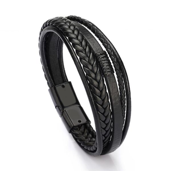 

leather rope hand-woven bracelet men's bracelets ethnic style ornaments new 21121708r2525, Golden;silver